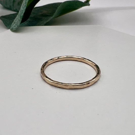 Gold Textured Stacking Ring